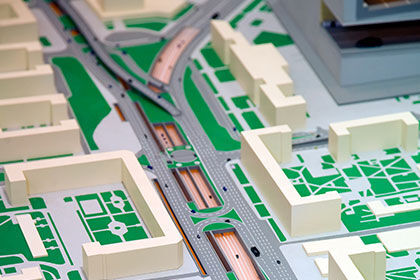 ein Modell einer Stadt