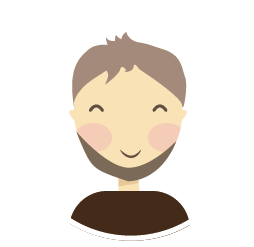 ein Mann mit Bart vor blaune Hintergrund