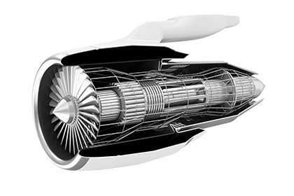 ein Jet mit einem Propeller und einem Propeller